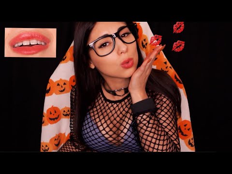 ASMR 💋Kisses 💋 from your goth girlfriend 🖤 (up close kissing sounds for sleep)