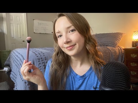 ASMR| Casual & Chatty GRWM ✨makeup sounds, whisper rambling, iced coffee sounds✨