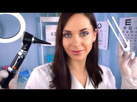 ASMR Doctor Roleplay Ear cleaning Hearing test Ear Brushing Personal Attention