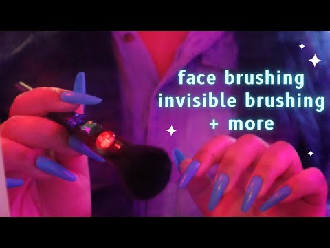 ASMR Invisible Brushing, Face Brushing, Air Scratching, Air Tracing, Hand Movements, Mirror ASMR