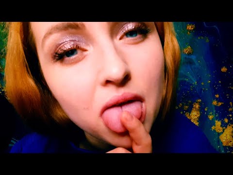 asmr licking fingers,  spit painting