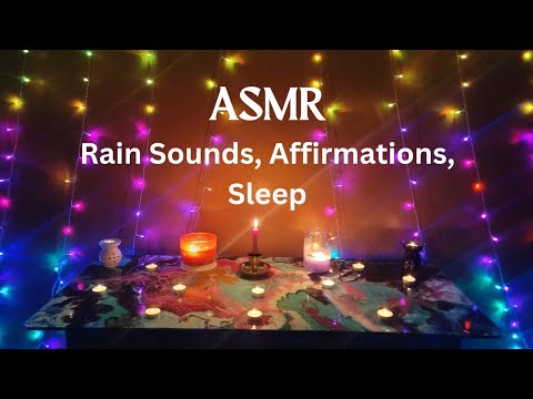 ASMR Sleep Healing Affirmations Meditation with Rain and Singing Bowl Sounds