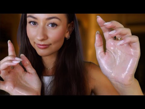 ASMR RELAXING Personal Attention & Pampering ☁️ hair brushing, face touching & whispers for sleep