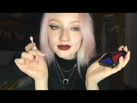 [ASMR] Doing your halloween makeup & face paint! ~ personal attention