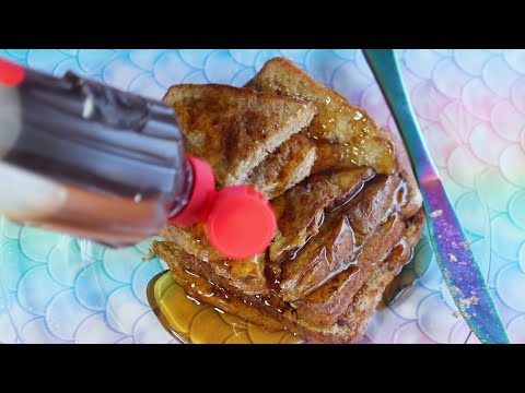 French Toast With Butter And Syrup ASMR Eating Sounds | Love Is Blind