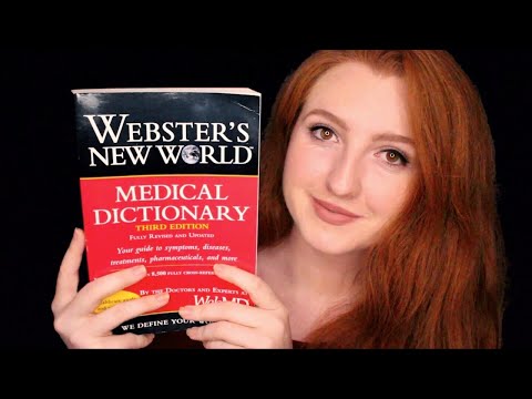 ASMR Inaudible/Unintelligible Whispers Reading Medical Dictionary (Mouth Sounds, Page Turning)