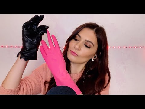 ASMR Glove Sounds With Hand Movements (Leather, Latex & Rubber)