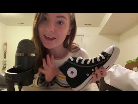 ASMR shoe unboxing! (tapping and scratching)