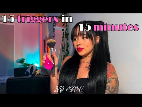 ASMR - 15 TRIGGERS IN 15 MINUTES ❤️‍🔥 NO TALKING 🤐