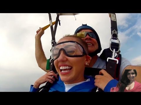 Miley Cyrus Skydives In 'Rolling Stone' Video jump out of a plane from 12,500 feet - my thoughts