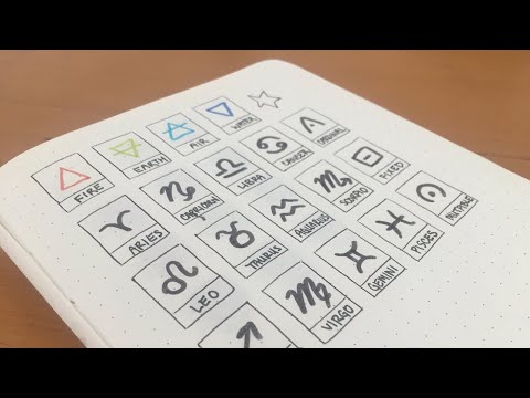 ASMR Symbols Chart for Zodiac Signs ☾ Soft Spoken