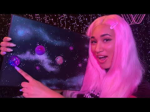 ASMR | Showing You My Home Solar System | galaxy jewel sounds + soft spoken + color + soft tapping