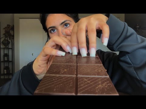 ASMR Textured Chocolate FAST tapping and scratching 🍫