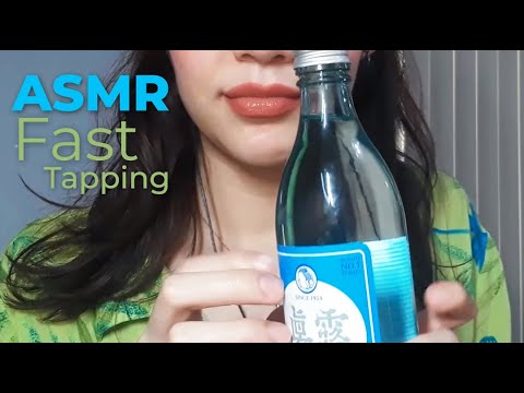 ASMR / FAST TAPPING + BOTTLE SOUNDS / Glass & Wood ♥