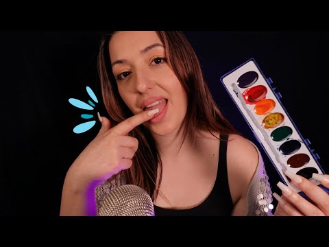 ASMR 💦 SPIT PAINTING you 🎨 Wet Mouth Sounds
