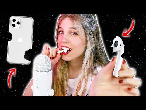 ASMR COMIENDO MIS AIRPODS + IPHONE 📱 (COMESTIBLES) Mouth sounds
