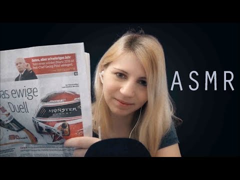 ASMR Whisper | Playing with Newspaper (Tapping, Brushing, Crackling and Ripping)