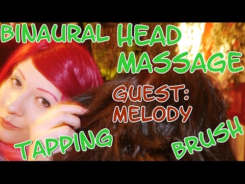 HARMONY ASMR + GUEST: MELODY Head Massage with Brush and Tapping