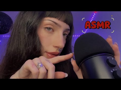 Mic scratching with mouth sounds asmr ♡ foam cover, fluffy cover and bare mic