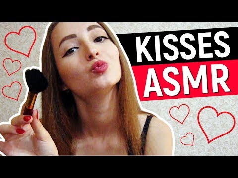 АСМР Поцелуи 💋 и Кисточка ♥ / ASMR Kisses and Brushing 🎧