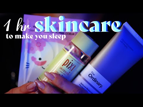 ASMR ~ Doing Your Skincare for 1 hr ~ Personal Attention, Layered Sounds