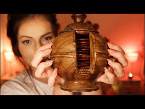 ASMR || Relaxing Wood Tapping (soft whispers, with timestamps)