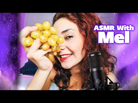 ASMR With Mel | Fruit ASMR Green Grapes ASMR Eating Sounds Crunchy Chewing