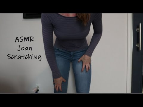 ASMR| Jean Scratching With Some Collar Bone Tapping