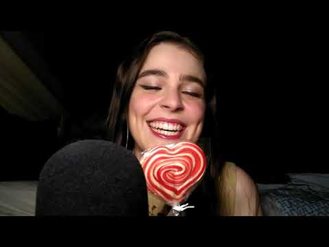ASMR - Licking And Eating Sounds With Heart Shape Lollipop 🍭