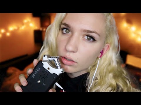 ASMR ~TRYING OUT ZOOM H4N PRO~ (Brushing, Breathing, Kisses, inaudible whispers/no talking)