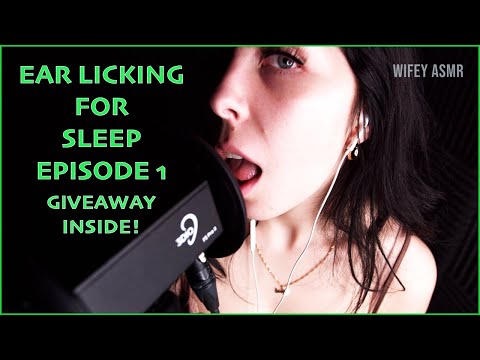 Wifey's Ear Licking For Sleep - Episode 1 PATREON GIVEAWAY! 1 Month FREE - Slow Licking Sounds