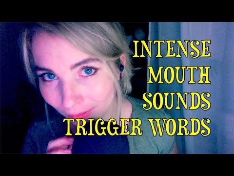 ASMR Intense Mouth Sounds & Breathing ♥ Tingle Trigger Words (Deutsch/German//Francais/French)