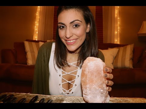 ASMR Salt Lamp Brushing, Tapping and Scratching