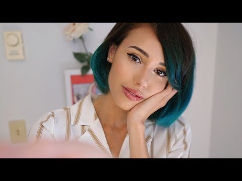 ASMR- A Friend Comforts You 💙 (plucking energy, positive affirmations, clicking sounds)