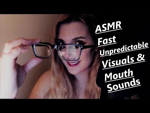 ASMR Unpredictable Repetitive Whispering, Mouth Sounds & Hand Movements