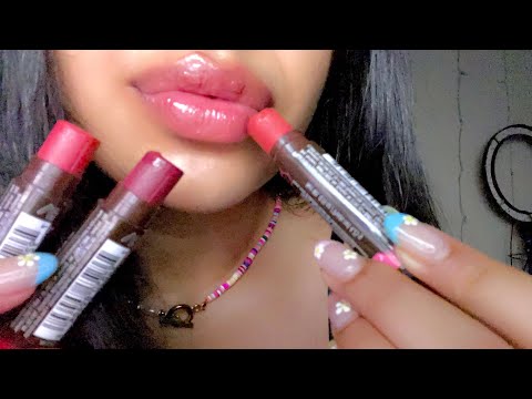 ASMR~ Tinted Lip Balm Application w/ Tingly Mouth Sounds (Whispered)