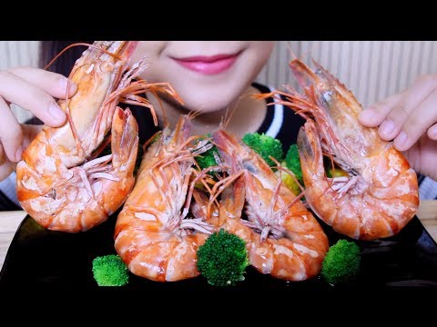 ASMR Jumbo shrimp (EXTREME CHEWY EATING SOUNDS) | LINH-ASMR