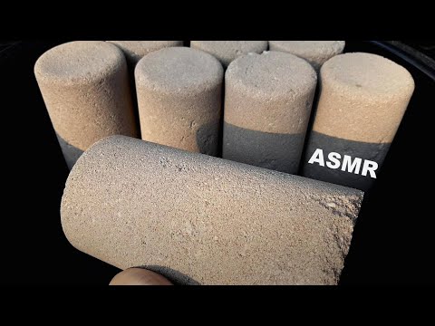 ASMR : Cement+Sand Cylinder Crumble in Water #360