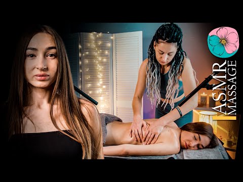 ASMR full body massage | Back therapy with honey by Anna