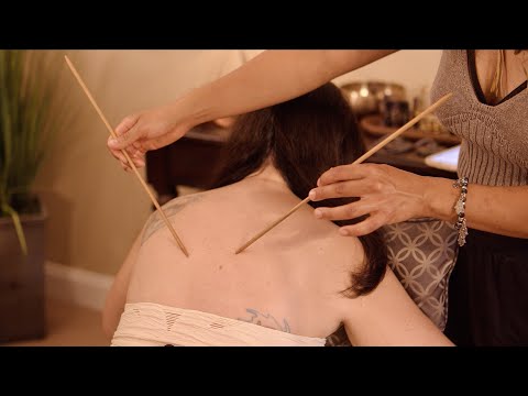[ASMR] Back and Neck Massage, Back Tracing, and Trigger Point Release with @jenluv (Real Person)