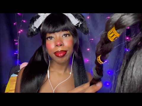 ASMR| Girl behind you Styles your Hair 🪮💆🏽‍♀️