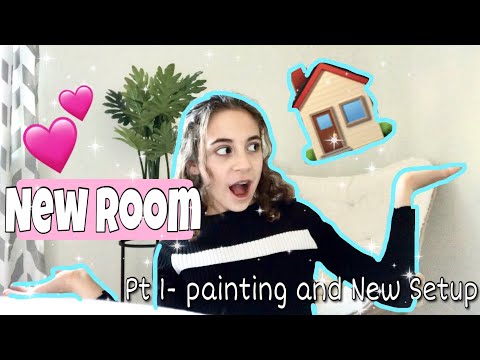 Room makeover pt1!!!🏠 painting and switching furniture!