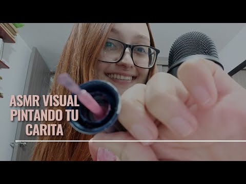 ASMR VISUAL | PINTANDO TU CARITA CON ESMALTES + MUCHO MOUTH SOUNDS