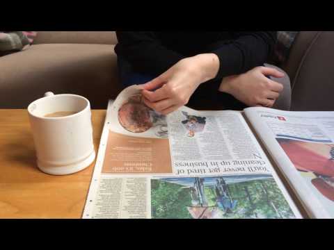 ASMR Newspaper Page Turning Sipping Coffee Intoxicating Sounds Sleep Help Relaxation
