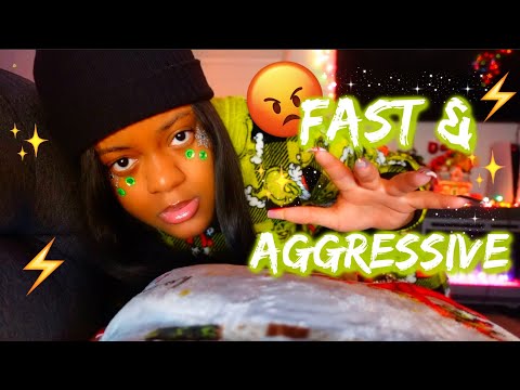 ASMR✨FAST & AGGRESSIVE BODY MASSAGE BEFORE BED 😡⚡(BEATING YOU TO SLEEP 😁👊🏾💚)