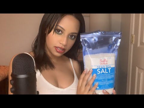 ASMR:|| Salts Worldwide Dead Sea Salt || (over explaining, whispers, tapping)