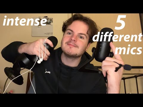 Fast & Aggressive ASMR Hand Sounds, Mic Triggers w/ different mics, Mic Scratching + Visual Triggers