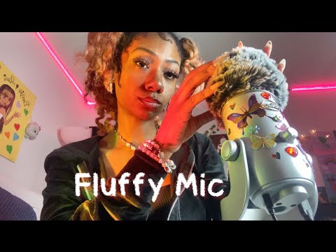 ASMR | Fluffy Mic (Scalp Massage) Scratching, Touching, and Rubbing (Gentle & A little Aggressive)