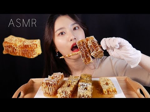 통 벌집꿀🐝ASMR 리얼사운드 먹방+자르는 소리[먹방 ASMR]Raw Honey Comb,꿀꿀선아,suna asmr,자르는 asmr,