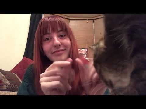 asmr combing your face with purring noises, mouth sounds REUPLOAD /bellejht asmr